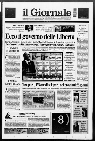 Il giornale del lunedi